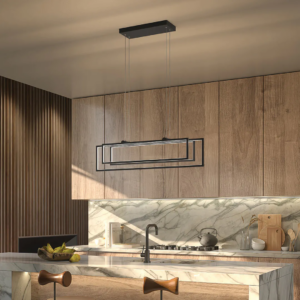 Kichler 38" Jestin 3-Light Linear Integrated Led Chandelier - Matte Black - Image 2