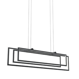 Kichler 38" Jestin 3-Light Linear Integrated Led Chandelier - Matte Black - Image 3