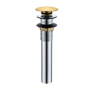 CAE Push Activated Pop-Up Drain without Overflow - Gold - Image 1