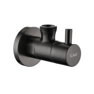 CAE 1/2" Angle Valve - 1/4 Turn Water Flow Control - Gun Grey - Image 1