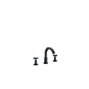 CAE Victoria 8" Vanity Faucet with Cross Handles - Matte Black - Image 1