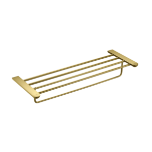 CAE Double Towel Bar and Shelf 9501 Series - Brushed Brass (BNB) - Image 1
