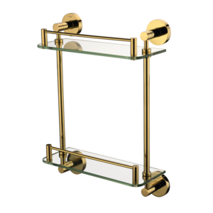 CAE Glass Shelf Double 9510 Series – Gold - Image 1
