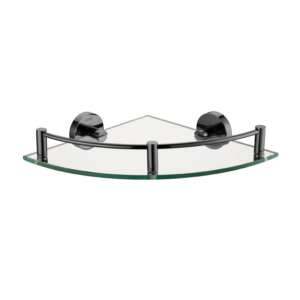CAE Corner Glass Shelf 9510 Series - Gun Grey  (Size: 10" x 10" x 2.4") - Image 1