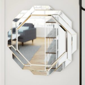 Glacier Round Glass Mirror - Size:75CM (29.5") - Image 2