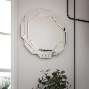 Glacier Round Glass Mirror - Size:75CM (29.5") - Image 1
