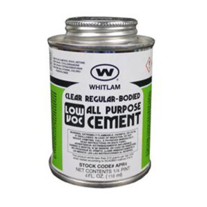 Whitlam PVC Cement Adhesive 1/4 Pint/ 4 oz - Image 1