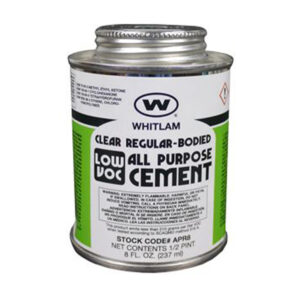 Whitlam PVC Cement Adhesive 1/2 Pint 8Oz - Image 1