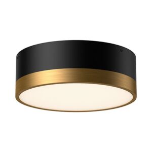 Alora Mood Brisbane Indoor Flush Mount Light - Aged Gold/Matte Black Finish - Image 1