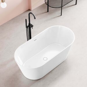 Eago Free-Standing Tub - White - Size: 1500x800x600 - Image 3