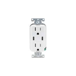 Leviton Decora 30W (6A) USB Dual Type-C/C in-Wall Charger with 15A Tamper-Resistant Outlet, USB Charger for Smartphones and Tablets - Image 1