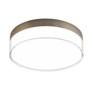 WAC Twist-N-Lite 9" Round Flush Mount Light - Brushed Nickel - Image 1