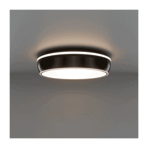 WAC Ringwall Flushmount 19in 4CCT - Black & Chrome Finish - Image 2