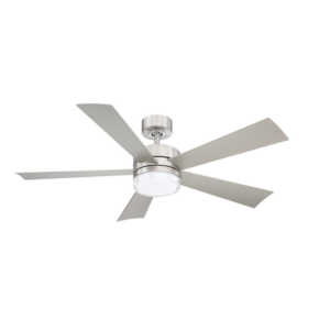 Modern Forms Wynd 52" Stainless Steel LED Ceiling Fan - DC Wet Listed - Image 1