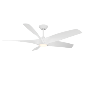 Modern Forms Zephyr-5 62" Matte White Ceiling Fan - DC Wet Listed - Image 1