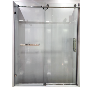 Glacier (G-S8014A) 8mm Clear Glass Sliding Shower Doors - 60" x 78" - Image 1