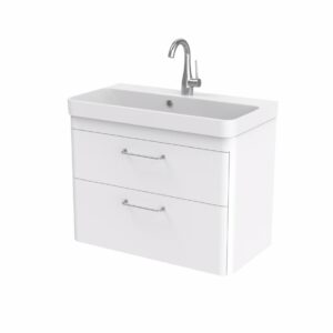 Saneux HYDE 70cm 2 Drawer Wall Mounted Unit – Matte White