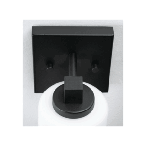 AFX Leo 5" Vanity Light - Matte Black/White Shade - Image 3
