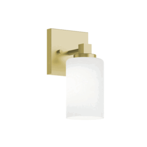 AFX Leo 5" Vanity Light - Light Antique Brass/White Shade