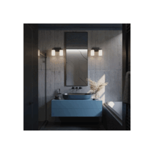 AFX Leo 13" 2-Light Vanity -  Black/White Shade - Image 2