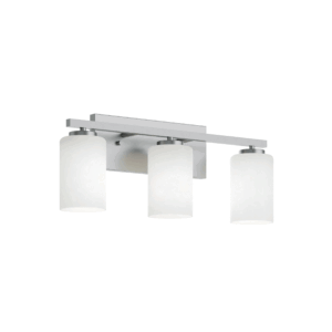AFX Leo 22" 3-Light Vanity - Satin Nickel/White Shade