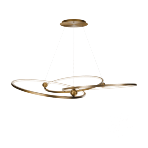 WAC 60" Sidewinder Chandelier in Aged Brass - 3000K - Image 1