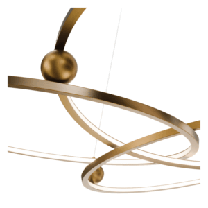 WAC 60" Sidewinder Chandelier in Aged Brass - 3000K - Image 2