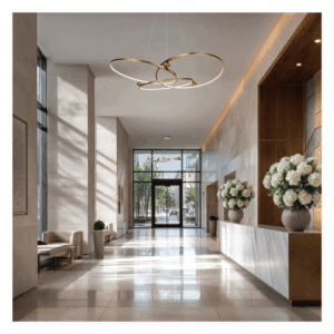 WAC 60" Sidewinder Chandelier in Aged Brass - 3000K - Image 3