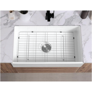 Glacier Rectangular Single Bowl Ceramic Apron Kitchen Sink - Image 2