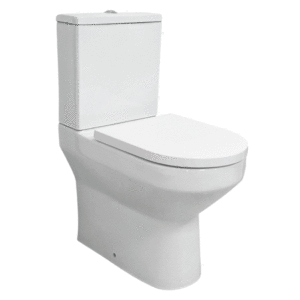 Glacier Full Toilet with Seat and Cistern in White- P-Trap - Pan Height - 450mm/17.7" - Image 1