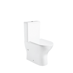 Glacier Rimless Back to Wall Toilet with Seat and Cistern in White - P-Trap - Image 1