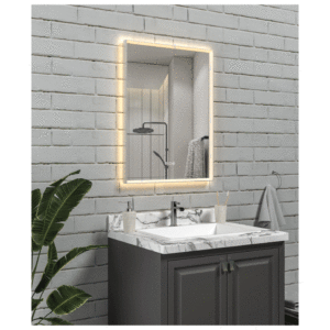 Glacier 24" x 36" x1.5" Rectangle Front & Backlit LED Mirror - Image 1