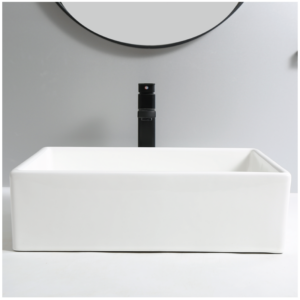 Glacier Rectangular Vessel Sink - Glossy White - 500*395*140mm - Image 3
