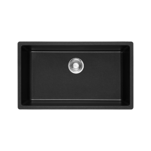 Glacier PL9217 Quartz Granite Kitchen Sink - Black - Image 1