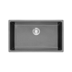 Glacier PL9217 Quartz Granite Kitchen Sink - Grey - Image 1