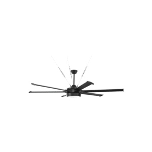 Craftmade Prost 78" in Flat Black with Light Kit - Damp Rated