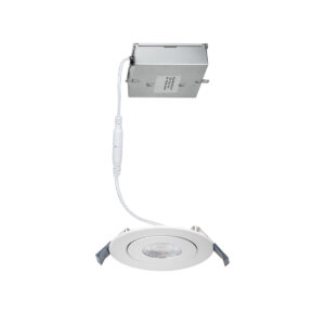 WAC Lotos 4" Recessed Adjustable 45&deg; Downlight - White - Image 1