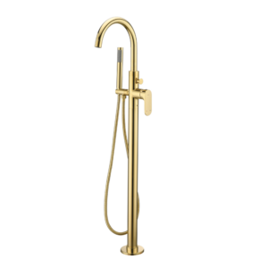 CAE York Floor Standing Shower & Bath Mixer - Matte Gold - Image 1
