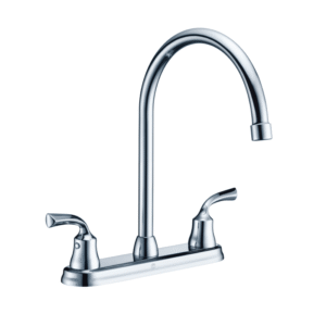 CAE S58 Series 8 Inch Double Handle Kitchen Faucet - Chrome - Image 1