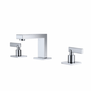 CAE S72 Series 8 Inch Double Handle 3-Hole Vanity Faucet with Pop-up Waste - Chrome - Image 1