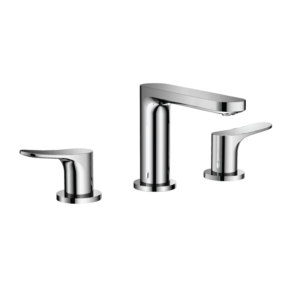 CAE Ledro Double Handle 3 Hole Vanity Faucet - Chrome Finish