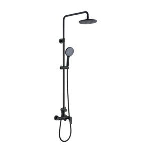 CAE Ledro 3-Way Single Lever External Rain Shower Mixer - Matte Black - Image 1