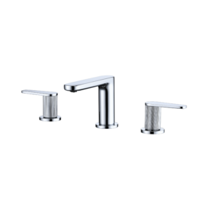 CAE S75 Double Handle 3 Hole Vanity Faucet with 90 0133C Pop up Waste - Chrome - Image 1