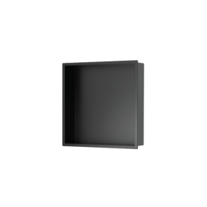 Milano Shower Niche in Matte Black - Stainless Steel - Image 1