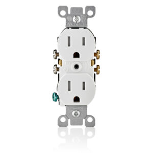 Leviton 15 AMP Tamper Resistant Duplex Receptacle -125V - Image 1