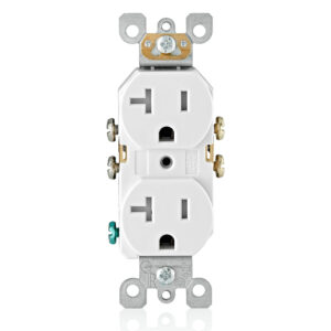 Leviton 20 AMP Tamper Resistant Duplex Receptacle -125V - Image 1