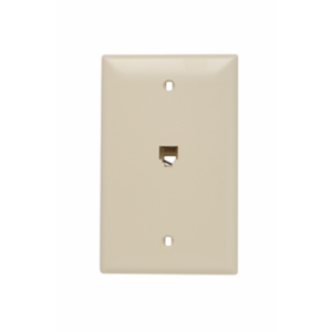 Single 1 Gang Telephone Jack RJ11 with plate- Ivory - Image 1