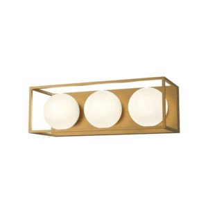 Alora Mood Amelia 3 Vanity Light - Aged Gold Finish - Image 1