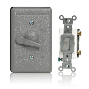 Leviton 1-Gang Toggle w/Switch Device Switch Wallplate - Gray - Image 1