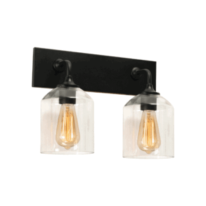 AFX William 15" 2-Light Vanity - Black Finish - Image 1